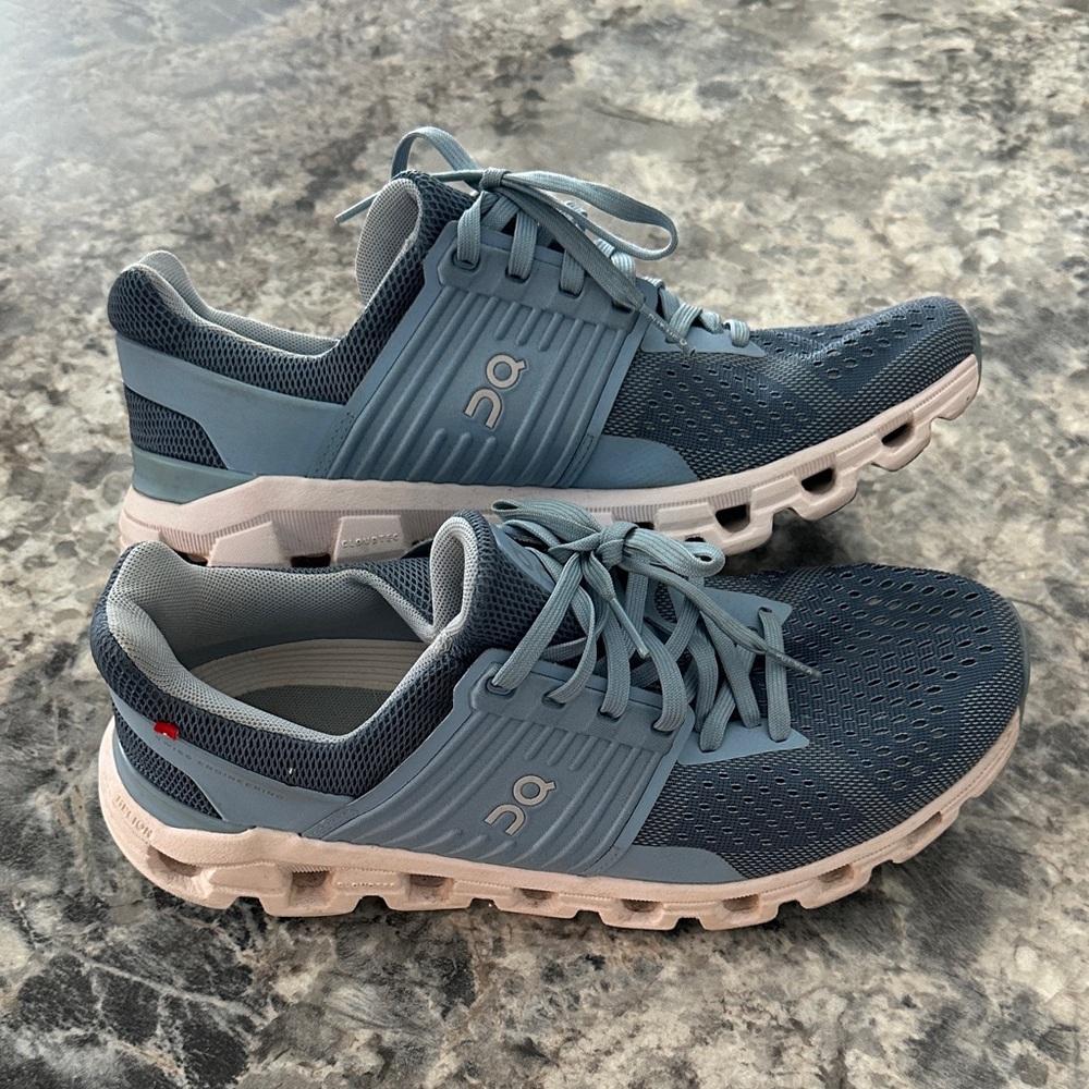On Running Women's Light Blue Athletic Running Shoes